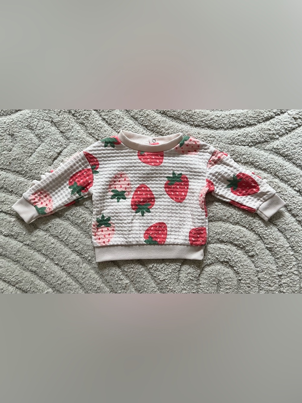 9-12 Month Strawberry Waffle Sweatshirt and Matching Pants